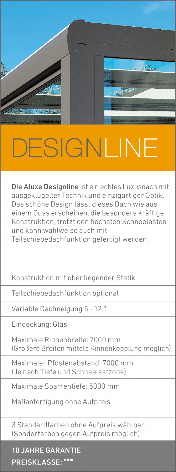 Terrassendach Aluxe Designline